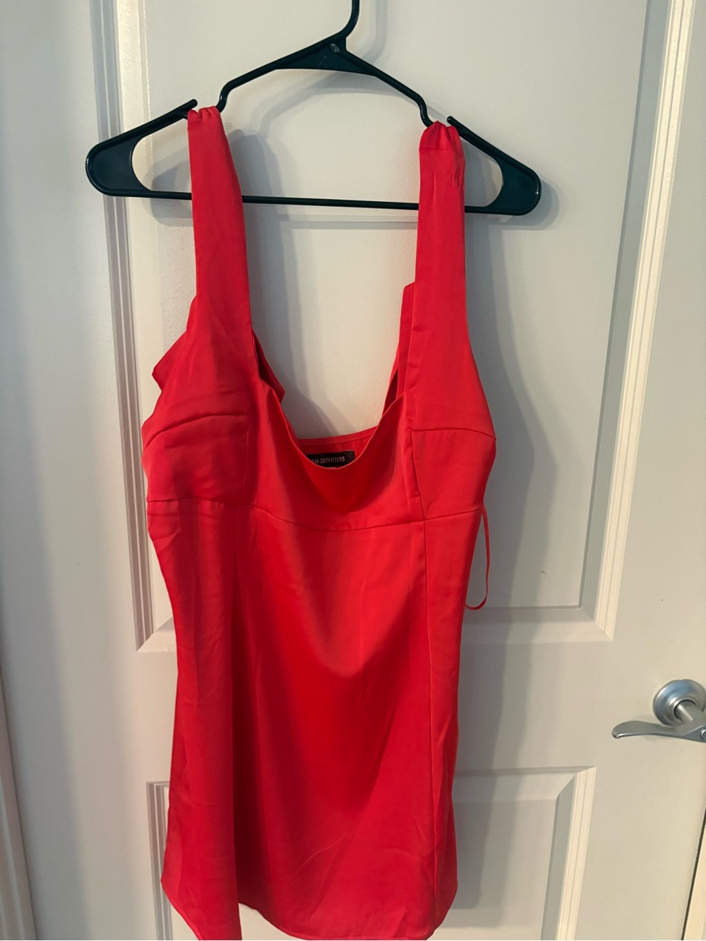 Red Sleeveless Square-Neck Mini Dress